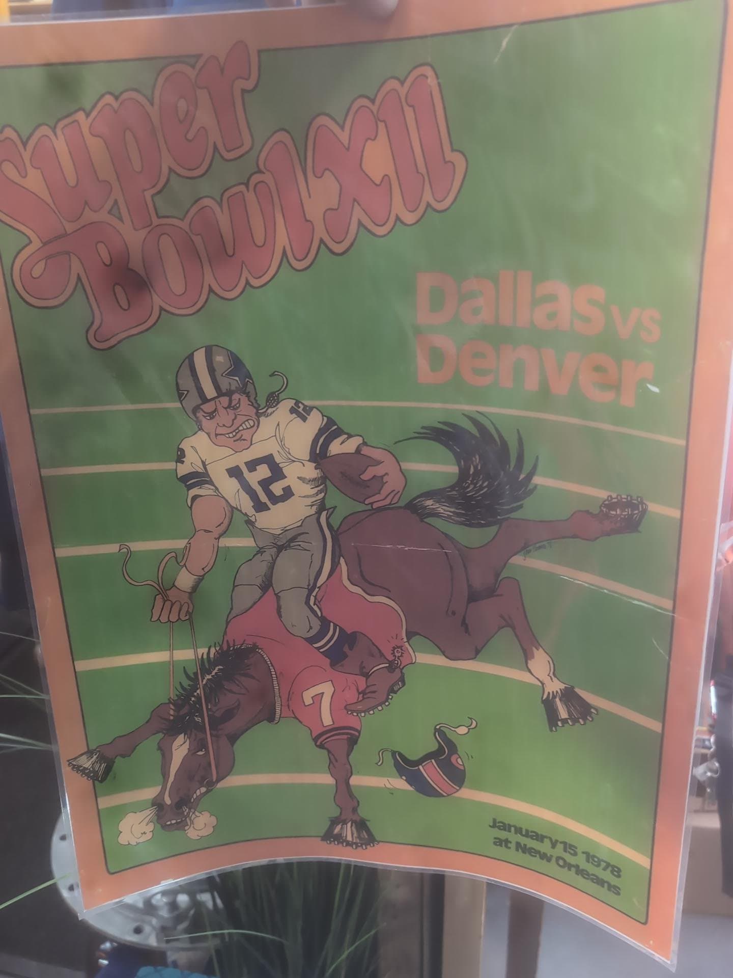 Super Bowl XII Dallas vs Denver poster 1978 — photo 1 of 1